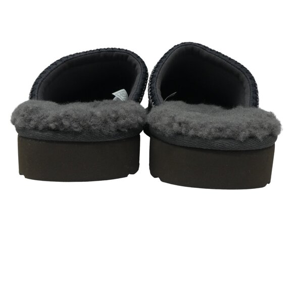 UGG Tasman Gray Suede Wool Open Back Slip On Slippers Mens 14 - Picture 9 of 14